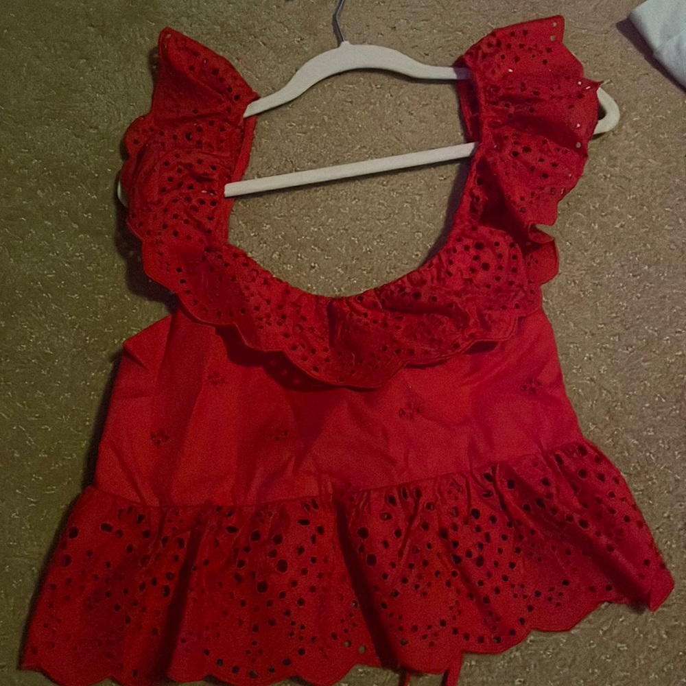 Red Zara top